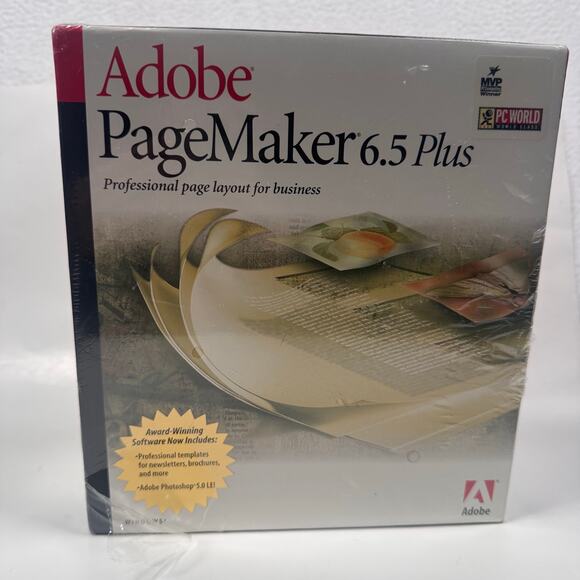 Adobe PageMaker 6.5 Plus (1999) Software Business Windows NEW Factory Sealed - Picture 1 of 6